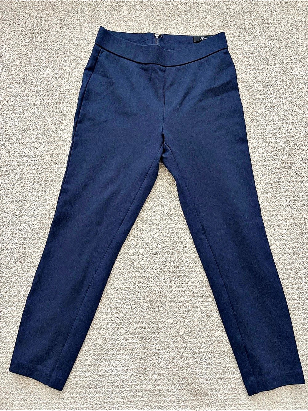 J.Crew Any Day Pant in Eco Ponte Straight Leg Pants Blue Small Petite